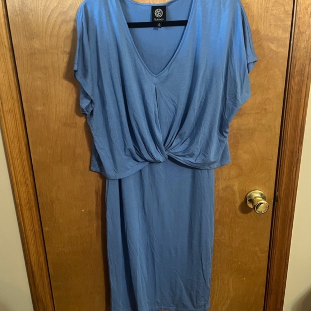Bobeau Blue Twist Front Dress NWOT